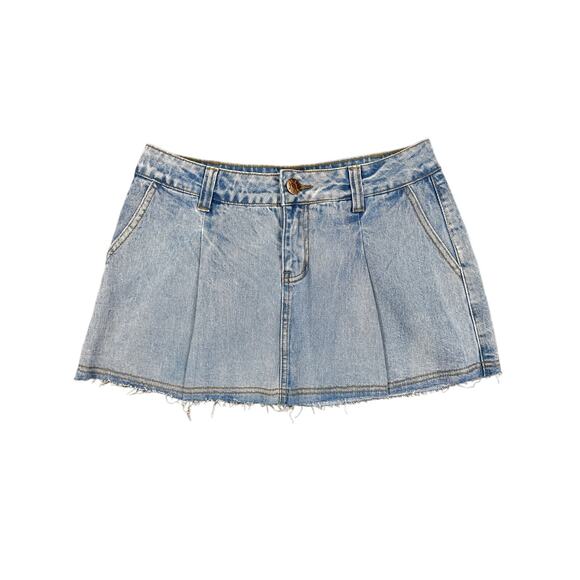 Desu - Denim Mini Skirt in Blue - Picture 1 of 3